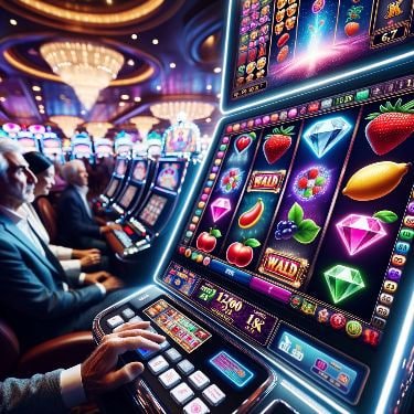 Antarmuka aplikasi adam77 di perangkat mobile menampilkan kategori permainan dan opsi navigasi utama